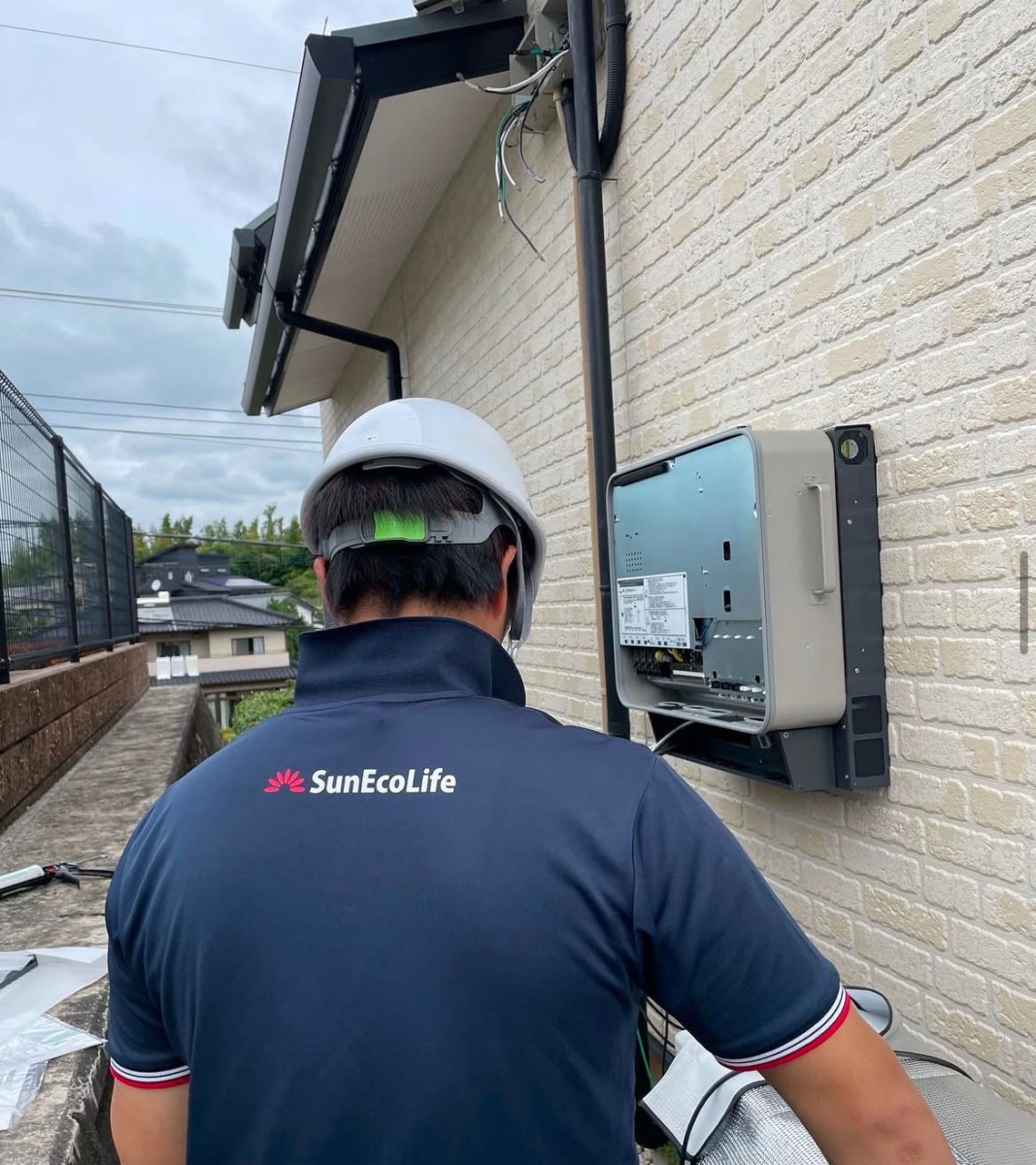 蓄電池の設置（熊本市北区）